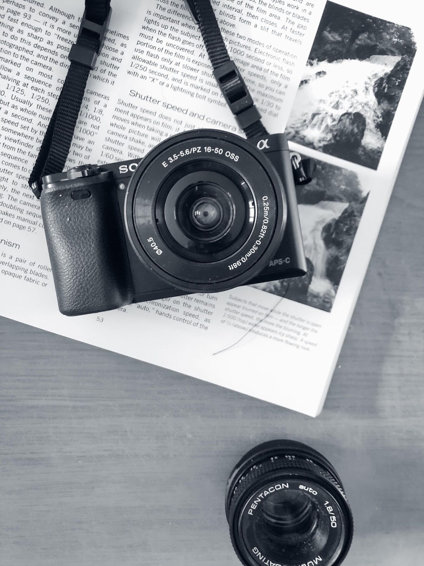 Sony digital camera in black and white